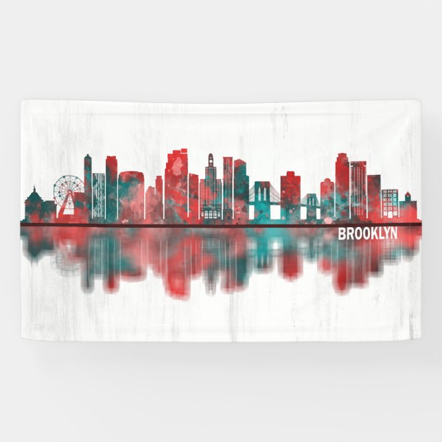 Banderoles Brooklyn New York Skyline (Horizontal)
