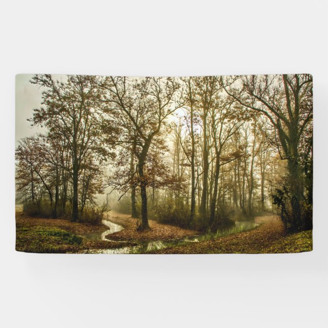 Banderoles Brouillard d'automne dans la forêt (Horizontal)