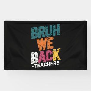 Banderoles Bruh We Back Enseignants Retro Retour À L'École