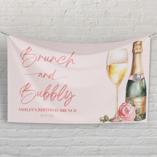 Banderoles Brunch et Bubbly Mimosa Champagne Brunch d'anniver