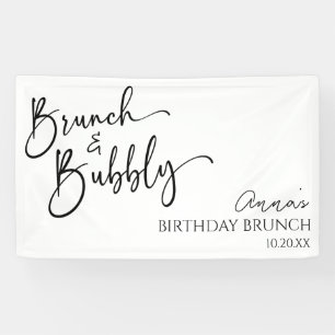 Banderoles Brunch minimaliste et fête d'anniversaire de Bubbl
