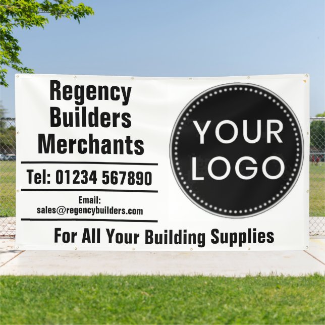 Banderoles Builders Merchants or Building Supplies with Logo (Dehors)