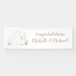 Banderoles Bunny Baby shower Spring Rose Girl
