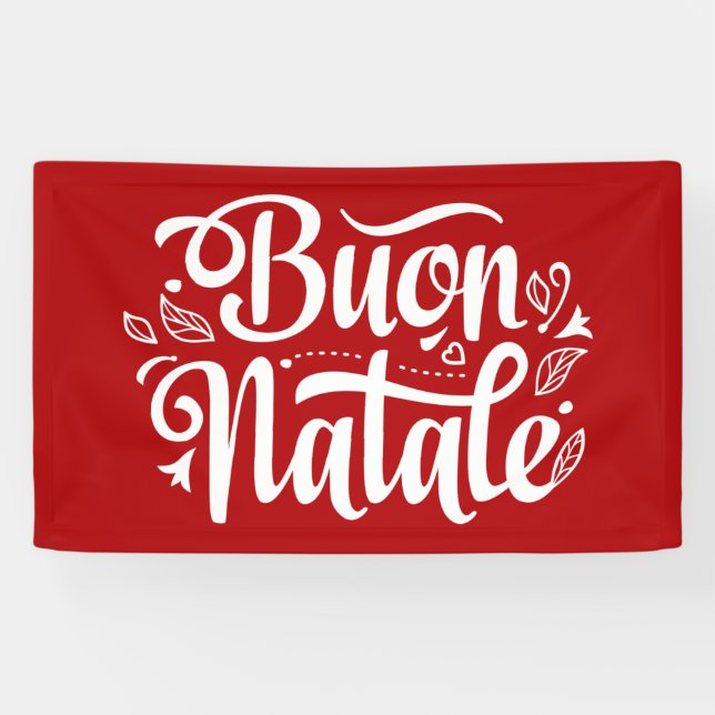 Banderoles Buon Natale Italian Merry Christmas (Horizontal)