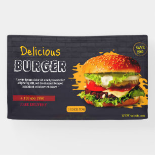 Banderoles Burger fast food barbecue Hamburger party mignonne
