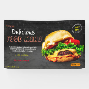 Banderoles Burger menu restauration rapide barbecue Hamburger