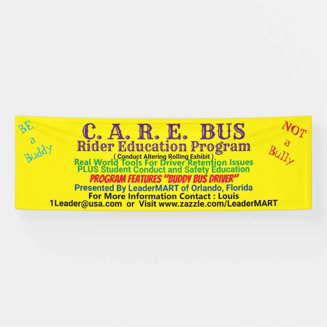 Banderoles C.A.R.E. BUS Programme d'éducation des cavaliers A (Horizontal)