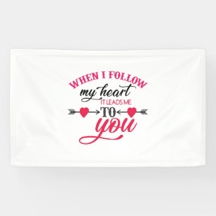 Banderoles Cadeau Couple Quand Je Suis Mon Coeur