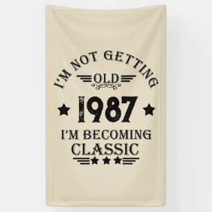 Banderoles Cadeau d'anniversaire vintage personnalisé