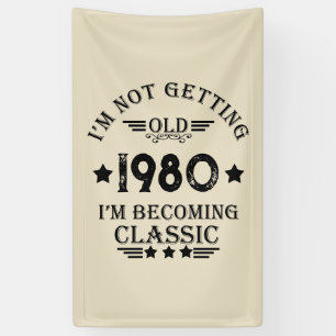 Banderoles Cadeau d'anniversaire vintage personnalisé