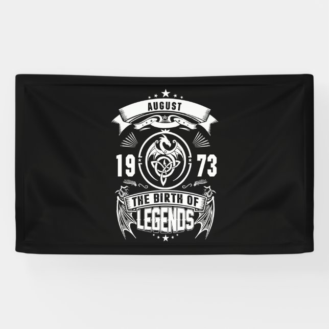 Banderoles Cadeau d'août | 1973 La Naissance Des Légendes (Horizontal)