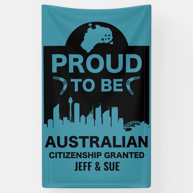 Banderoles Cadeau de citoyenneté australienne (Vertical)