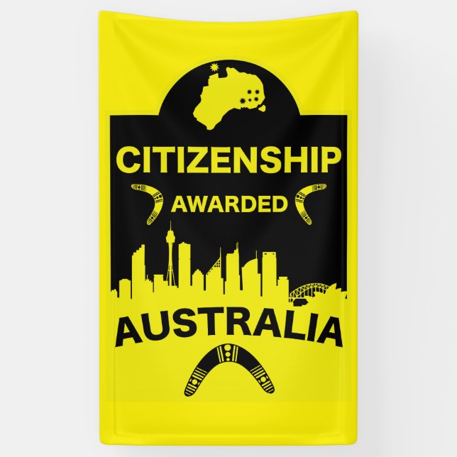 Banderoles Cadeau de citoyenneté australienne (Vertical)