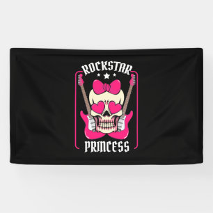 Banderoles Cadeau de Noël Rokstar Princess Skull