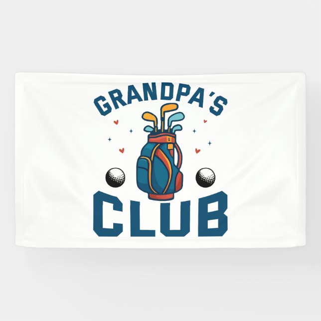 Banderoles Cadeau du club de golf de grand-père (Horizontal)