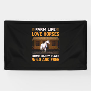 Banderoles Cadeau équestre   Farm Life Love Hores