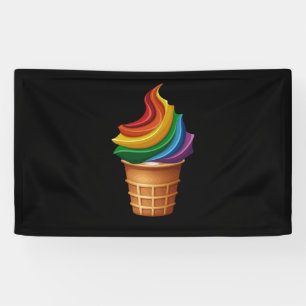 Banderoles Cadeau gay pride LGBT Rainbow Ice Cream