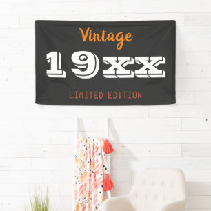 Banderoles Cadeau personnalisé édition limitée vintage 19XX