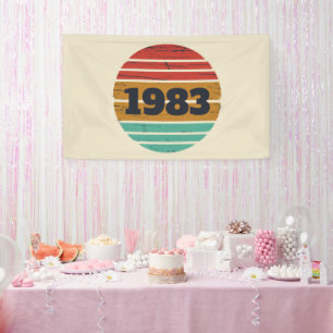 Banderoles Cadeaux d'anniversaire vintages personnalisés