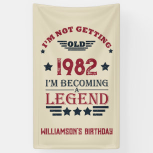 Banderoles Cadeaux d'anniversaire vintages personnalisés