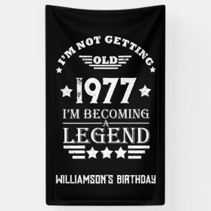 Banderoles Cadeaux d'anniversaire vintages personnalisés blan