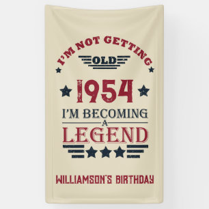 Banderoles Cadeaux de 70e anniversaire vintages personnalisés