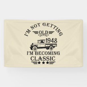 Banderoles Cadeaux de 75e anniversaire vintages personnalisés