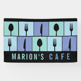 Banderoles Café Moderne Restaurant Restaurants Ustensiles per