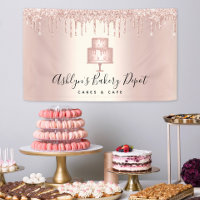 Cake Bakery Chef Rose Gold Parties scintillant Dri