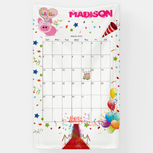 Banderoles Calendrier d'anniversaire Vinyl Happy Mars 2022 Ba