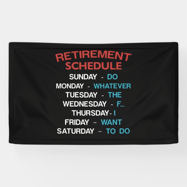 Banderoles Calendrier de la retraite Bureau Humor Coworker (Horizontal)