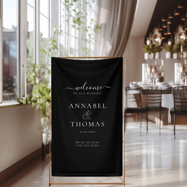 Banderoles Calligraphie moderne simple Mariage "Bienvenue" (Créateur téléchargé)