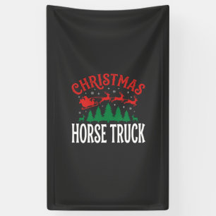 Banderoles Camion à cheval de Noël Santa Sleigh