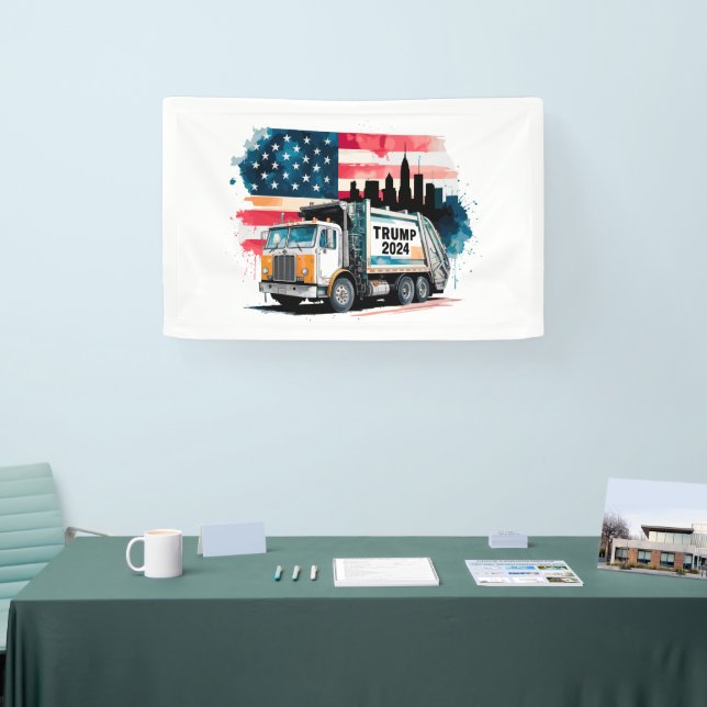 Banderoles Camion à ordures pour Trump (Salon professionnel)
