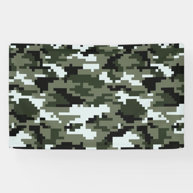 Banderoles Camouflage urbain numérique à 8 bits / Camo (Horizontal)