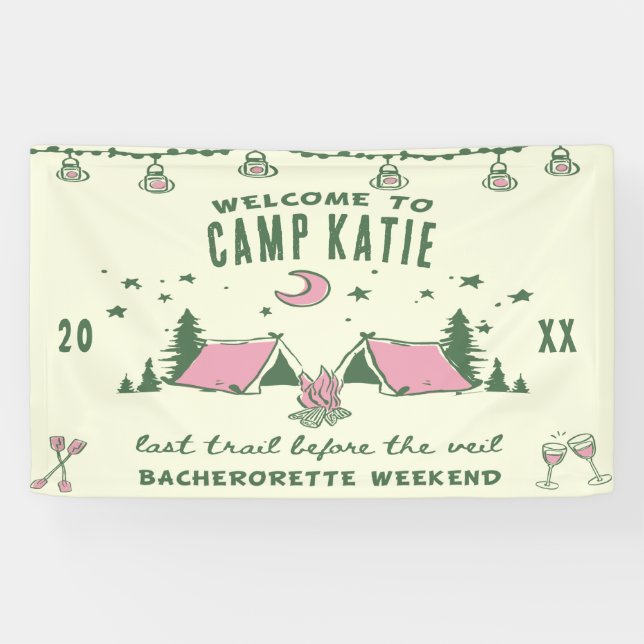Banderoles Camp Bachelorette (Horizontal)