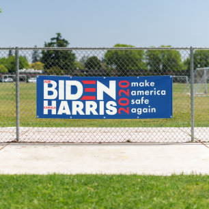 Banderoles Campagne électorale Biden Harris 2020 à l'intérieu