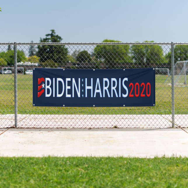 Banderoles Campagne électorale démocrate Biden Harris 2020 (En situation)