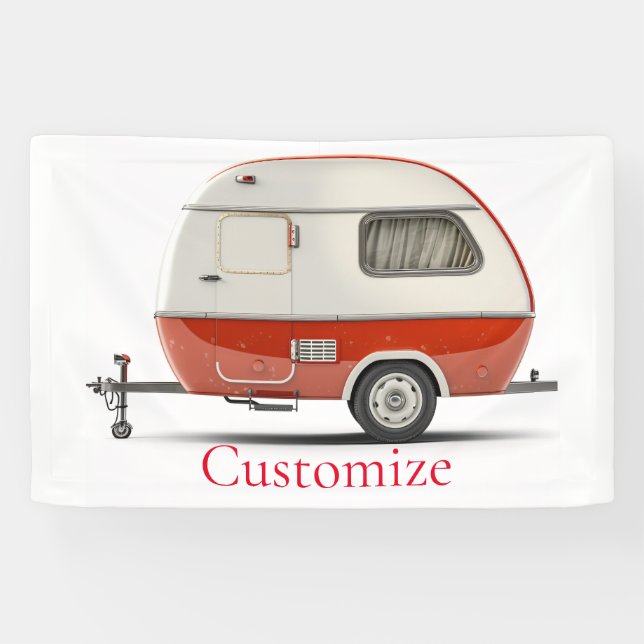 Banderoles Camper Teardrop Classic Retro Thunder_Cove (Horizontal)
