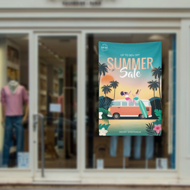 Banderoles Camping tropical Vente d'été Annonces d'affaires (Tropical Camping Summer Sale Business Ads Banner)