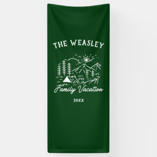 Banderoles Camping vintage Voyage en famille