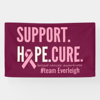 Banderoles cancer du sein Nom personnalisé personnalisé Banni