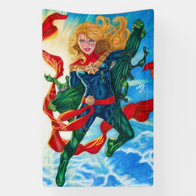 Banderoles Capitaine Marvel ~ Carol Danvers (Verticale)