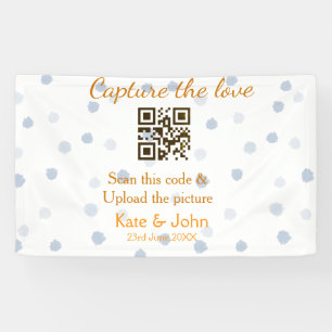 Banderoles Capturez l'amour ajoutez le scan QR téléchargez la