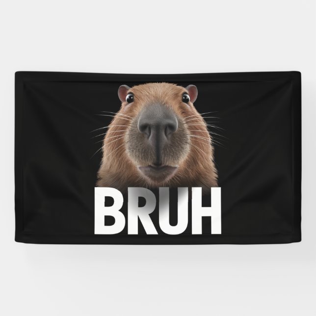 Banderoles Capybara Drôle Bruh  (Horizontal)