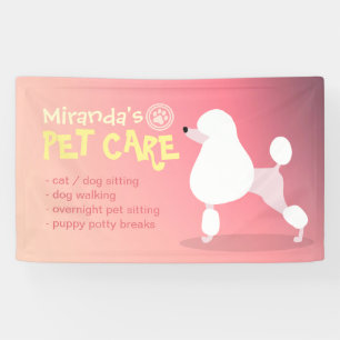 Banderoles Caricature adorable Poodle Chien Illustration Anim