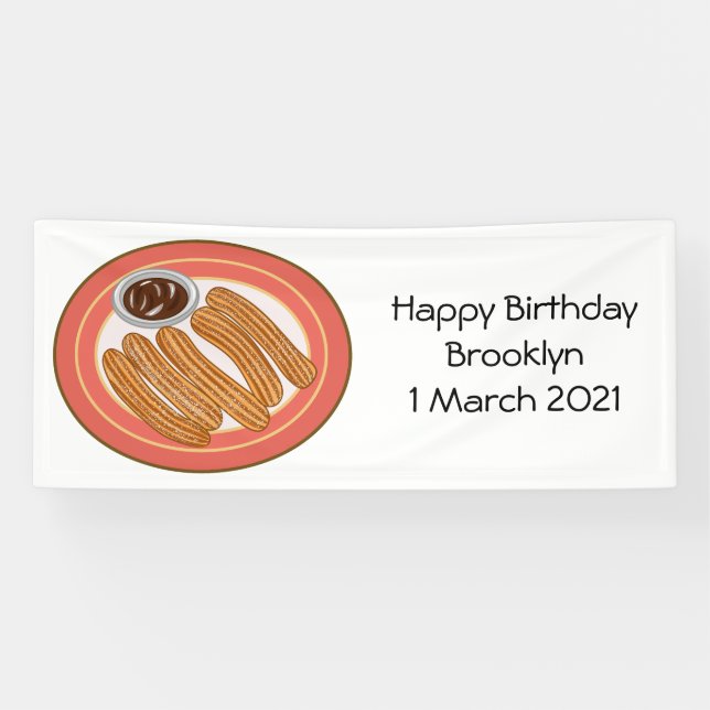 Banderoles Caricature de Churro (Horizontal)