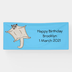 Banderoles Caricature de planeur de sucre volant mignon