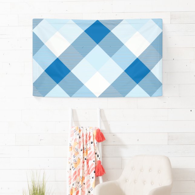 Banderoles Carré géométrique Résumé 6 (En situation)