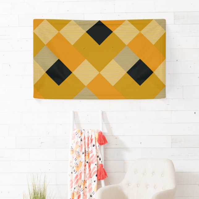 Banderoles Carré géométrique Résumé 9 (En situation)